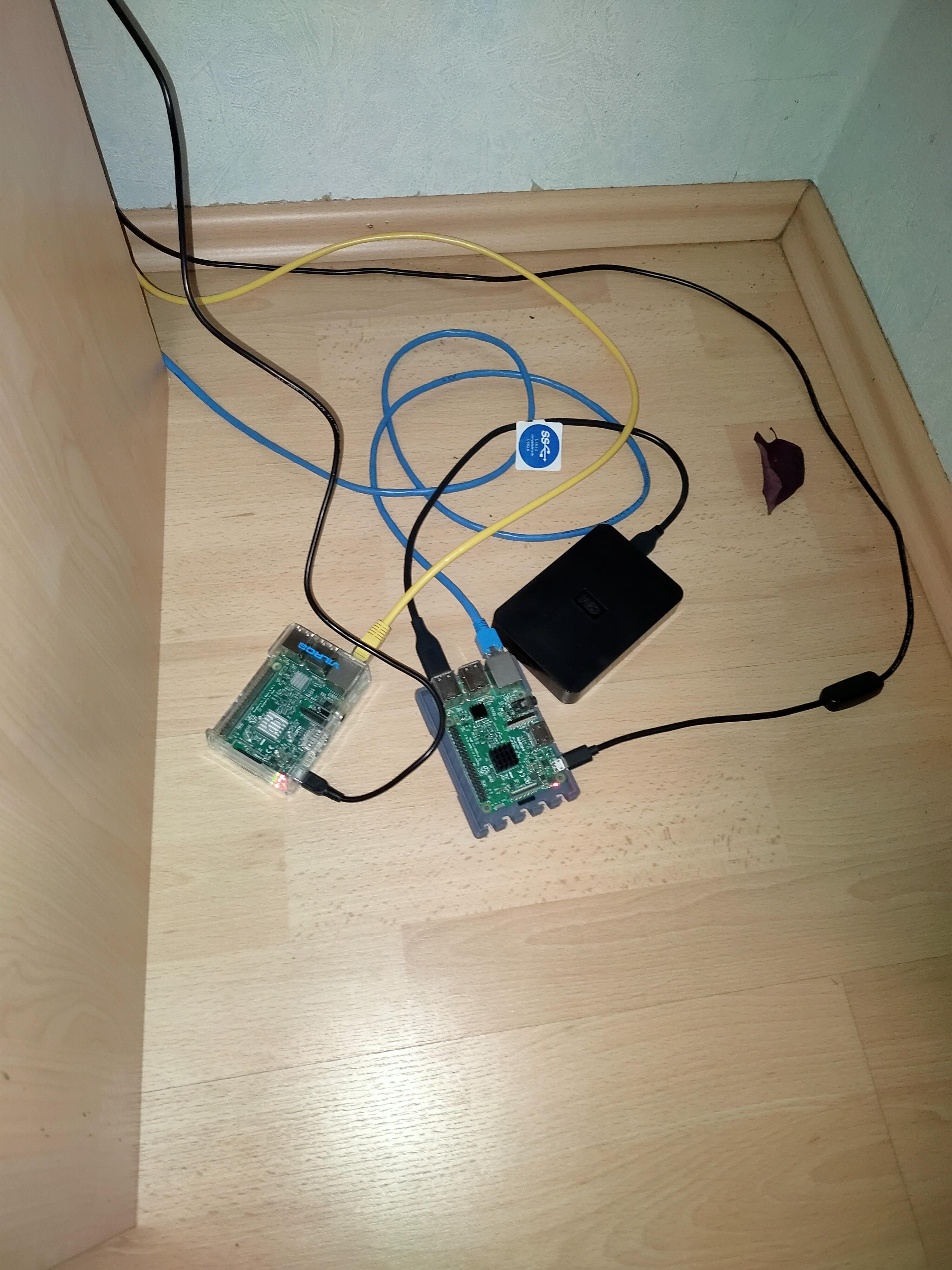 Die zwei Raspberry Pis, mein damaliges HomeLab